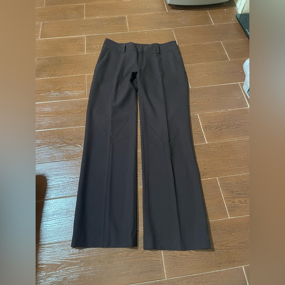 Karen Kane brown pant wide Leg 4 polyester rayon spandex side pockets belt loops - Picture 5 of 11